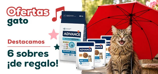 Advance: 6 sobres de húmedo de regalo con selección de pienso para gato