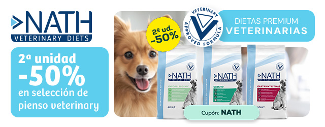 Nath: -50% en la 2ª unidad en selección de pienso para perro 2,5kg Nath: -50% en la 2ª unidad en selección de pienso para perro 2,5kg