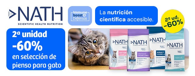 Nath: -60% en la 2ª unidad en selección de pienso para gato Nath: -60% en la 2ª unidad en selección de pienso para gato