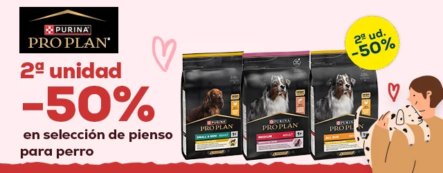 Pro Plan: -50% en la 2ª unidad en selección de pienso para perro