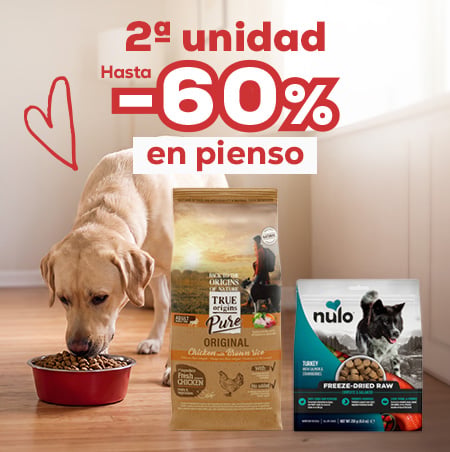 Hasta -60% en la 2ª unidad en selección de pienso para perro